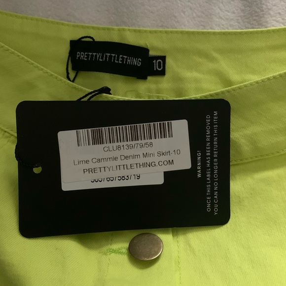 Lime Cammie Denim Mini Skirt - Picture 6 of 6